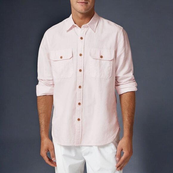 J. Crew Linen-cotton blend twill workshirt Size Large - Picture 1 of 11